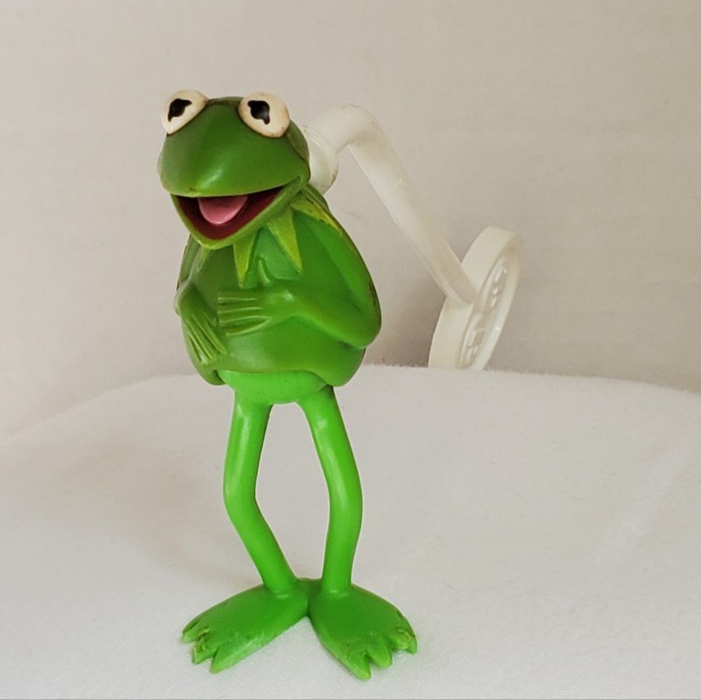 Kermit The Frog Puppet 1978 Vtg Toy Muppets Plastic Figure Hong Kong READ